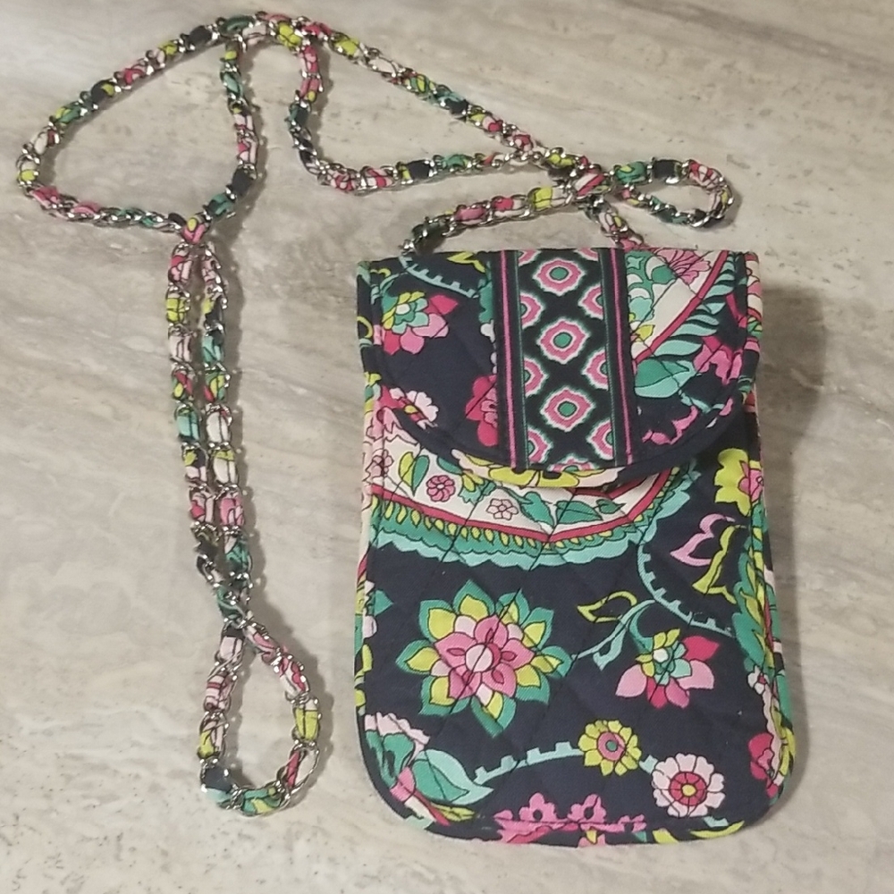 Vera Bradley Pink Quilted Bag With Beautiful Chain Strap